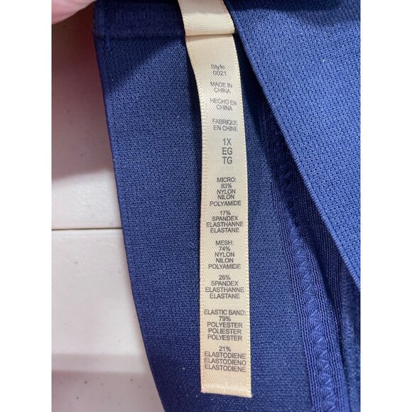 Rhonda Shear 2 Pack Molded Cup Bra with Wrap Back Size 1X Mahogany Navy 635.10 - Picture 6 of 9